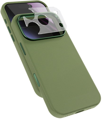 Epico SolidWoven Pro Mag+ Case iPhone 17 Pro/18 Pro Qi2 & MagSafe kompatibilní - zelená - Phone Cover - Main image