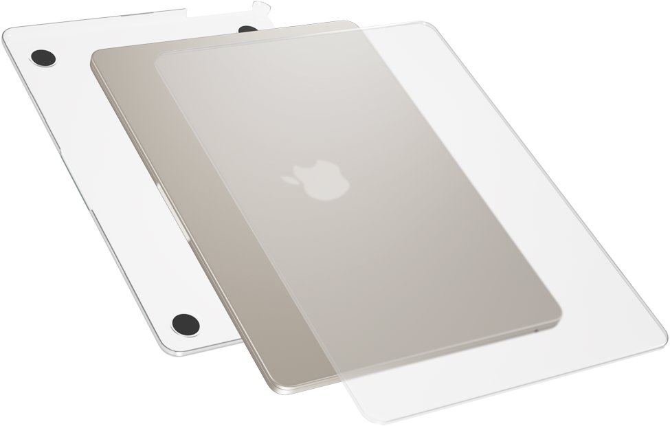 Epico Slim Shell for Macbook Air 13,6" M2/M3/M4 (A2681/A3113) - matt átlátszó