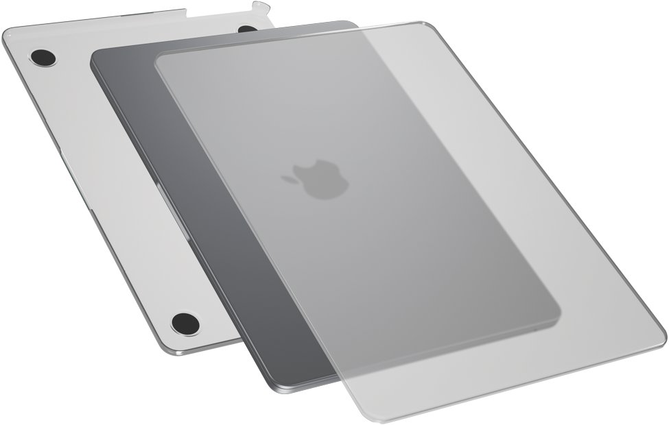 Epico Slim Shell for Macbook Air 15" M2/M3/M4 (A2941/A3114) - matt szürke