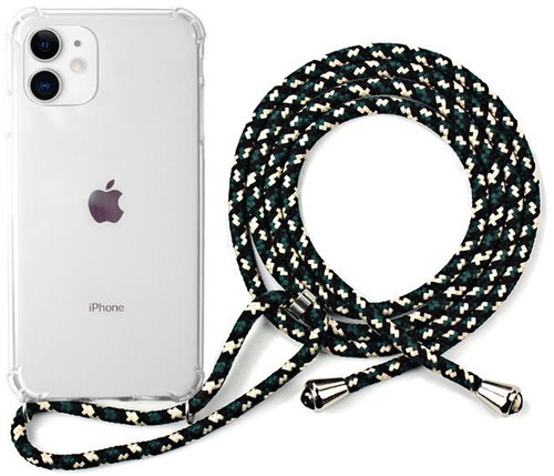 Epico Nake String Case iPhone 11, Transparent White/Black-White - Phone Cover - Main image
