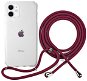Epico Nake String Case iPhone 11, Transparent White/Red - Phone Cover
