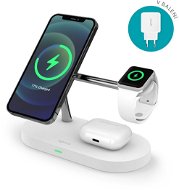 Epico 3in1 Wireless Charger for iPhone, AirPods and Apple Watch (MagSafe compatible, adapter included in the package) - White - MagSafe Wireless Charger