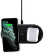 Epico Ultrathin Dual Wireless Charger with Adapter - Black - Wireless Charger