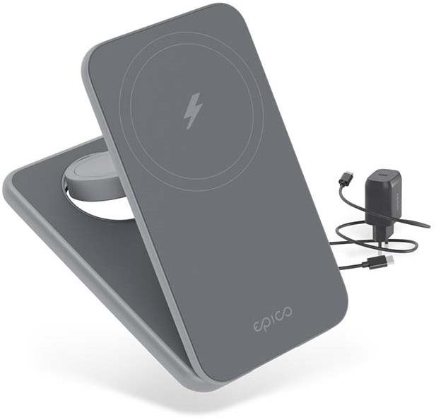 Epico Mag+ MagSafe vezeték nélküli töltő, összehajtható - asztroszürke