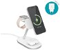 Epico 3-in-1-Ladeständer für MagSafe mit Adapter im Paket - Weiß - MagSafe kabelloses Ladegerät