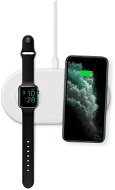 Epico bezdrôtová nabíjačka pre Apple Watch a iPhone s adaptérom v balení - biela - Bezdrôtová nabíjačka