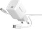 Epico 30W PD Charger Bundle with USB-C to USB-C Cable 1.2 m – biela - Nabíjačka do siete