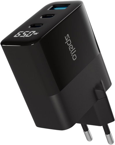 Spello ForceBoost Display GaN 65W Netzteil SA65 - schwarz - Netzladegerät - Hauptbild