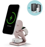Epico UltraBase Qi2 25W 3-in-1 Fold Metal Mag + Wireless Charging Stand EF60 - Pink - Wireless Charger