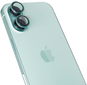 Ochranné sklo na objektiv Epico hliníkové ochranné sklo na čočky fotoaparátu pro iPhone 16/16 Plus - modrozelená - Ochranné sklo na objektiv
