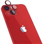 Epico Hliníkové ochranné sklo na šošovky fotoaparátu na iPhone 14/14 Plus červené - Ochranné sklo