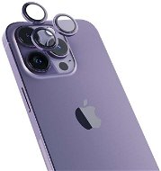 Epico Hliníkové ochranné sklo na čočky fotoaparátu pro iPhone 14 Pro / 14 Pro Max temně fialová - Ochranné sklo