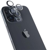Ochranné sklo Epico Hliníkové ochranné sklo na šošovky fotoaparátu na iPhone 14 Pro/14 Pro Max vesmírne čierne - Ochranné sklo