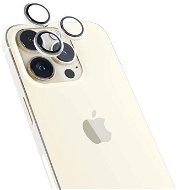 Ochranné sklo Epico Hliníkové ochranné sklo na šošovky fotoaparátu na iPhone 14 Pro/14 Pro Max zlaté - Ochranné sklo
