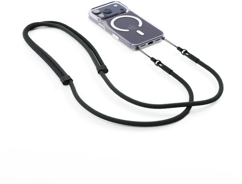 Spello Rope Crossbody Strap - Black - Phone Lanyard - Main image