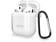 Epico Transparent Cover Airpods 1&2 átlátszó fehér tok - Fülhallgató tok
