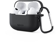 Epico Airpods Pro 2 fekete szilikon tok karabinerrel - Fülhallgató tok