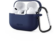 Epico silikonové pouzdro pro Airpods Pro 2 s karabinou - tmavě modré - Pouzdro na sluchátka