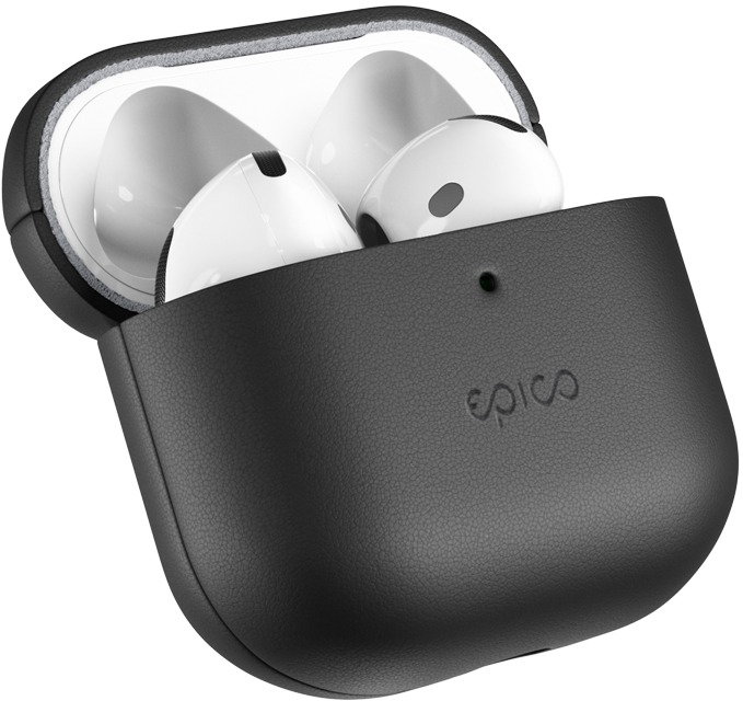 Epico Leather Case Airpods 4/4 (ANC) - fekete