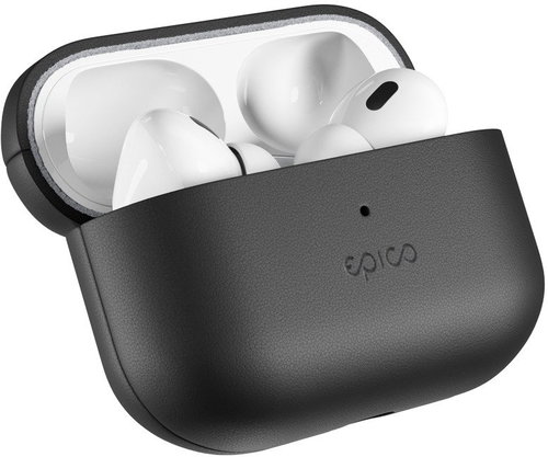 Epico Leather Case Airpods Pro 2 - Schwarz - Kopfhörer-Hülle - Hauptbild