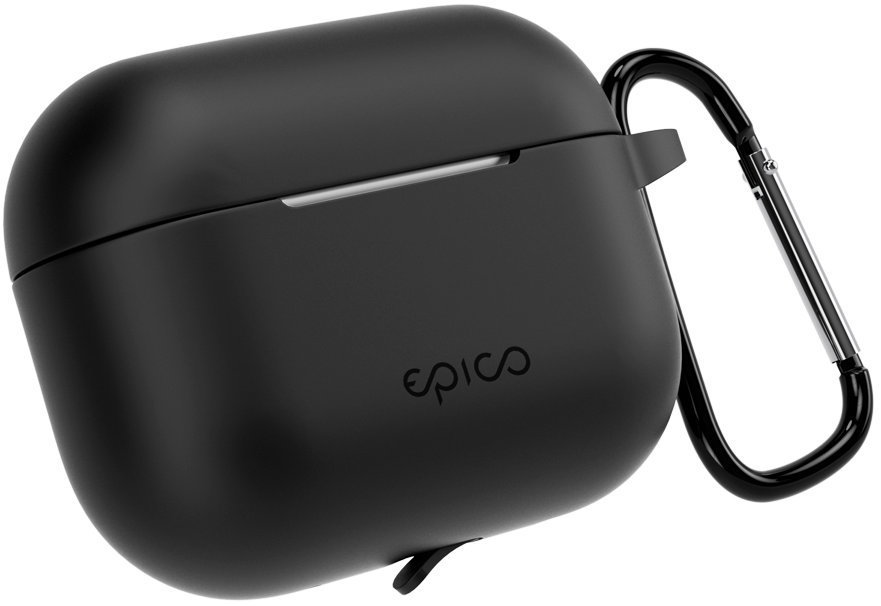 Epico szilikon tok karabinerrel, AirPods Pro 3 - fekete