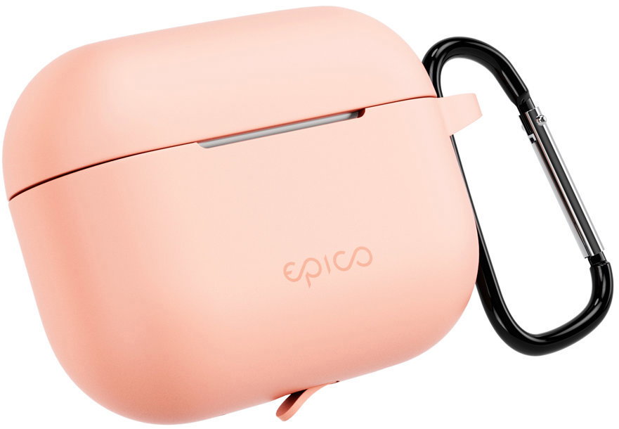 Epico AirPods Pro 3 rózsaszín szilikon tok + karabiner
