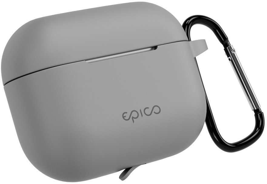 Epico AirPods Pro 3 szürke szilikon tok + karabiner