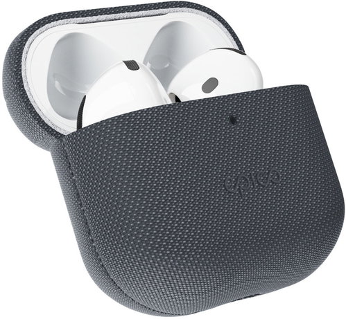 Epico SolidWoven Cover for AirPods 4/4 (ANC)/5 Qi2 & MagSafe Compatible, Black - Headphone Case - Main image