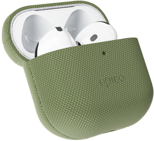 Epico SolidWoven Cover for AirPods 4/4 (ANC)/5, Qi2 & MagSafe Compatible, Green - Headphone Case - Main image