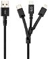 Adatkábel Epico 3in1 USB-C + MicroUSB + Lightning to USB-A - fekete - Datový kabel