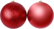 Piros gömb 2 db-os készlet - Karácsonyi díszítés