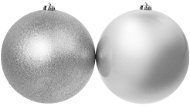 Vánoční ozdoby Baňka stříbrná set 2 kusů - Vánoční ozdoby