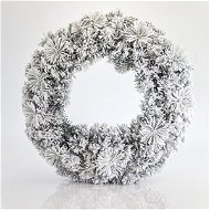 Christmas Ornaments EUROLAMP Natural Snowy Wreath 50cm - Vánoční ozdoby