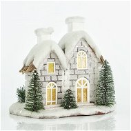 Illuminated Small House, Snow, 28x20x27cm - Christmas Lights