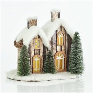 Illuminated Small Cottage, Snow, 29x20x27cm - Christmas Lights