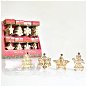Box with wooden ornaments, carved, 9 cm - Christmas Ornaments