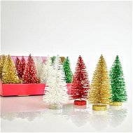 Doboz műanyag fákkal, 15 cm - Karácsonyi díszítés