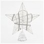 Csillag csúcsdísz, fehér, 25,4 cm - Karácsonyi díszítés