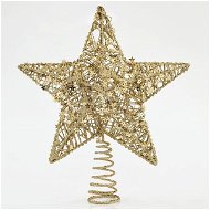 Hviezda na špičku vianočného stromčeka, zlatá, 30 cm - Vianočné ozdoby