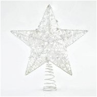 Csillag csúcsdísz, fehér, 30 cm - Karácsonyi díszítés