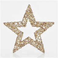 Hviezda, zlatá s flitrami, 25 cm - Vianočné ozdoby