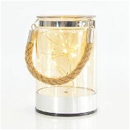 LED Glass Lantern, 8x8x12cm - Decoration