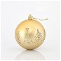 Műanyag gömbök arany díszítéssel, 8 cm - Karácsonyi díszítés