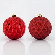 Plastic red relief balls, 15 cm - Christmas Ornaments