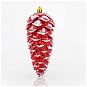 Műanyag piros, havas kúpok, 14 cm - Karácsonyi díszítés