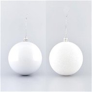 Plastic white balls, 8 cm - Christmas Ornaments