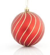 EUROLAMP Vánoční ozdoby - koule, plastové, červeno/zlaté, matné, průměr 8 cm, 6 ks - Vánoční ozdoby