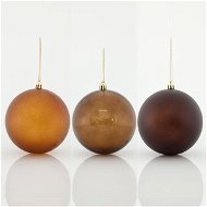 Plastic brown balls, 8 cm - Christmas Ornaments