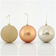 Plastic retro orange balls, 10 cm - Christmas Ornaments