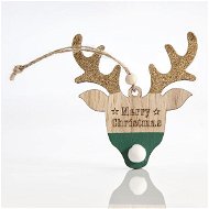 Drevený ornament jeleňa, 21 × 0,5 × 11 cm - Vianočné ozdoby
